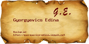 Gyorgyevics Edina névjegykártya
