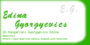 edina gyorgyevics business card